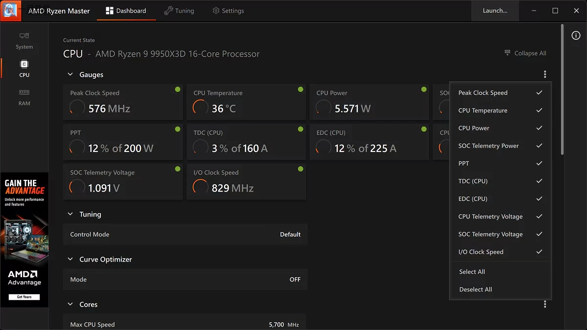 AMD超频工具（AMD Ryzen Master）